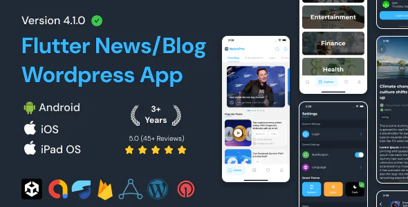 NewsPro v4.2.0 - Blog/News/Article App For Wordpress