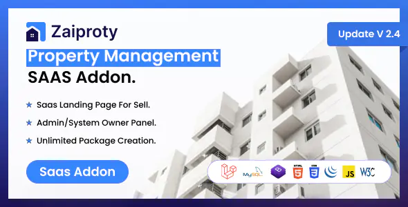 Zaiproty v2.4 - Property Management SAAS Addon