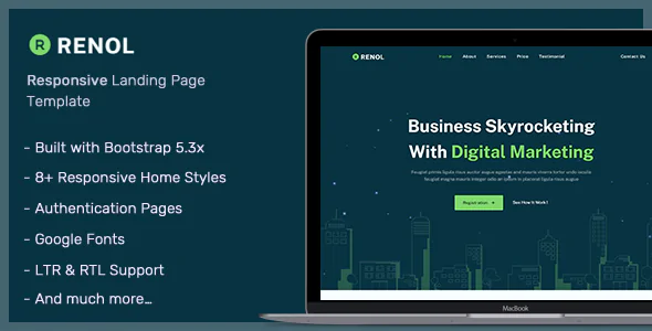 Ronel v1.1.0 - Landing Page Templates