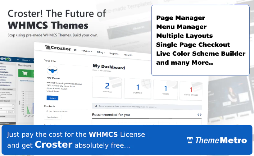 Croster WHMCS Theme 2.1.2
